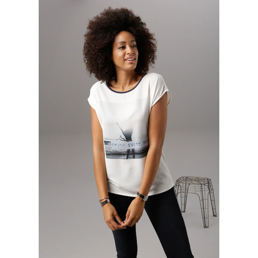 Aniston SELECTED Blusenshirt Im Materialmix