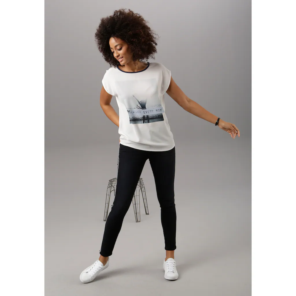 Aniston SELECTED Blusenshirt Im Materialmix