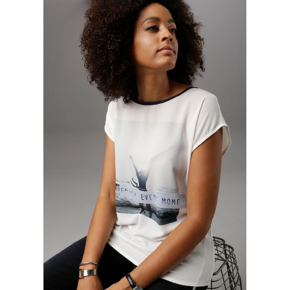 Aniston SELECTED Blusenshirt im Materialmix