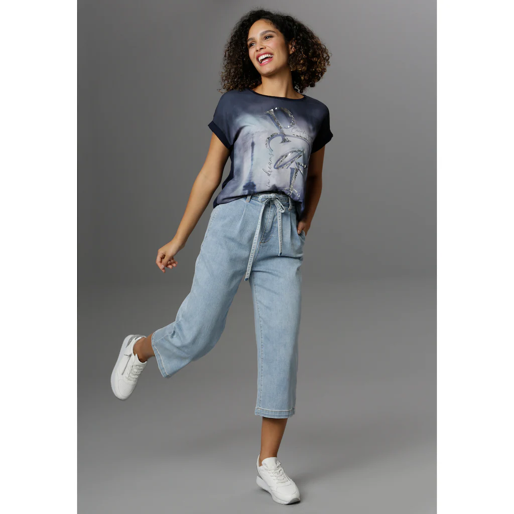 Aniston SELECTED Blusenshirt Mit Glänzendem Folienprint