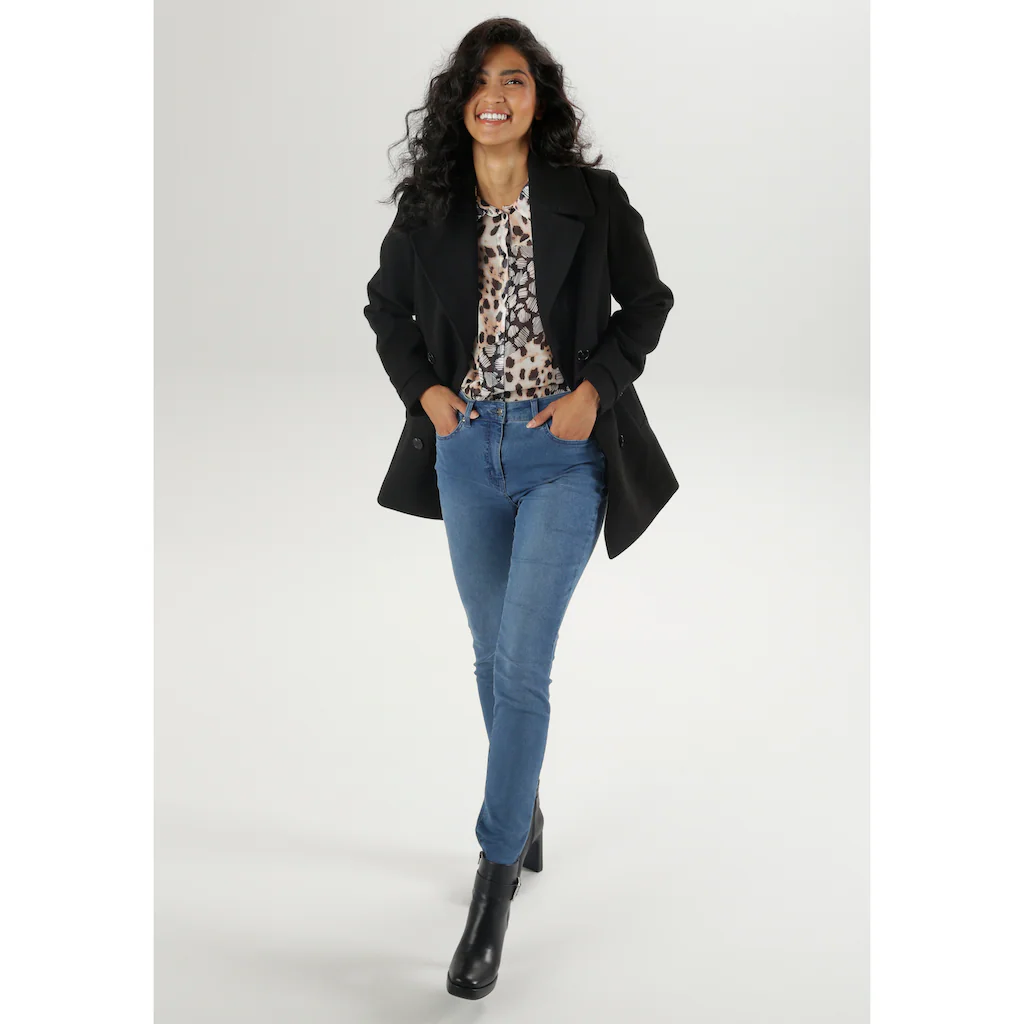 Aniston SELECTED Cabanjacke Ohne Kapuze Doppelreihig