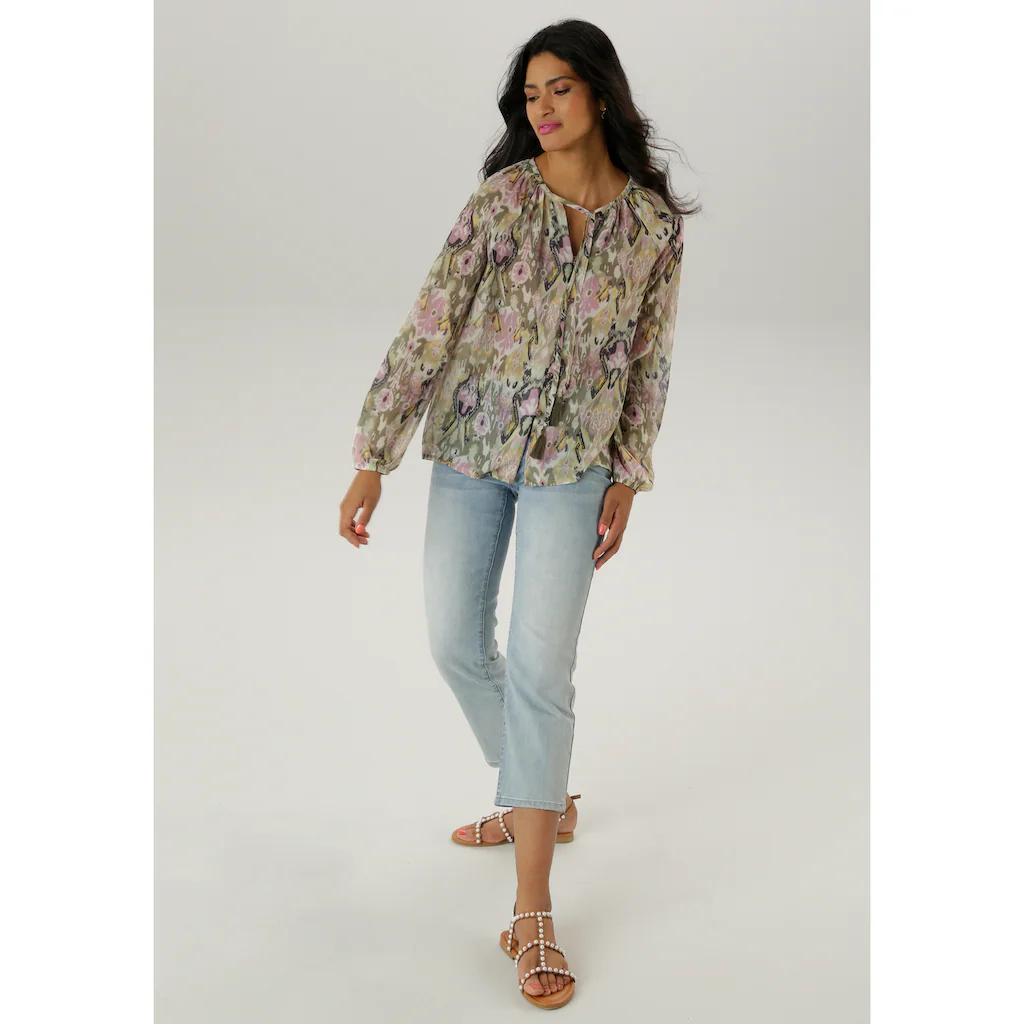 Aniston SELECTED Chiffonbluse Aus Transparentem Chiffon - NEUE KOLLEKTION