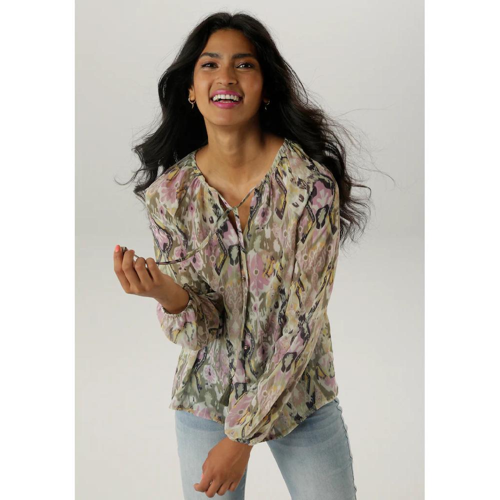 Aniston SELECTED Chiffonbluse aus transparentem Chiffon - NEUE KOLLEKTION