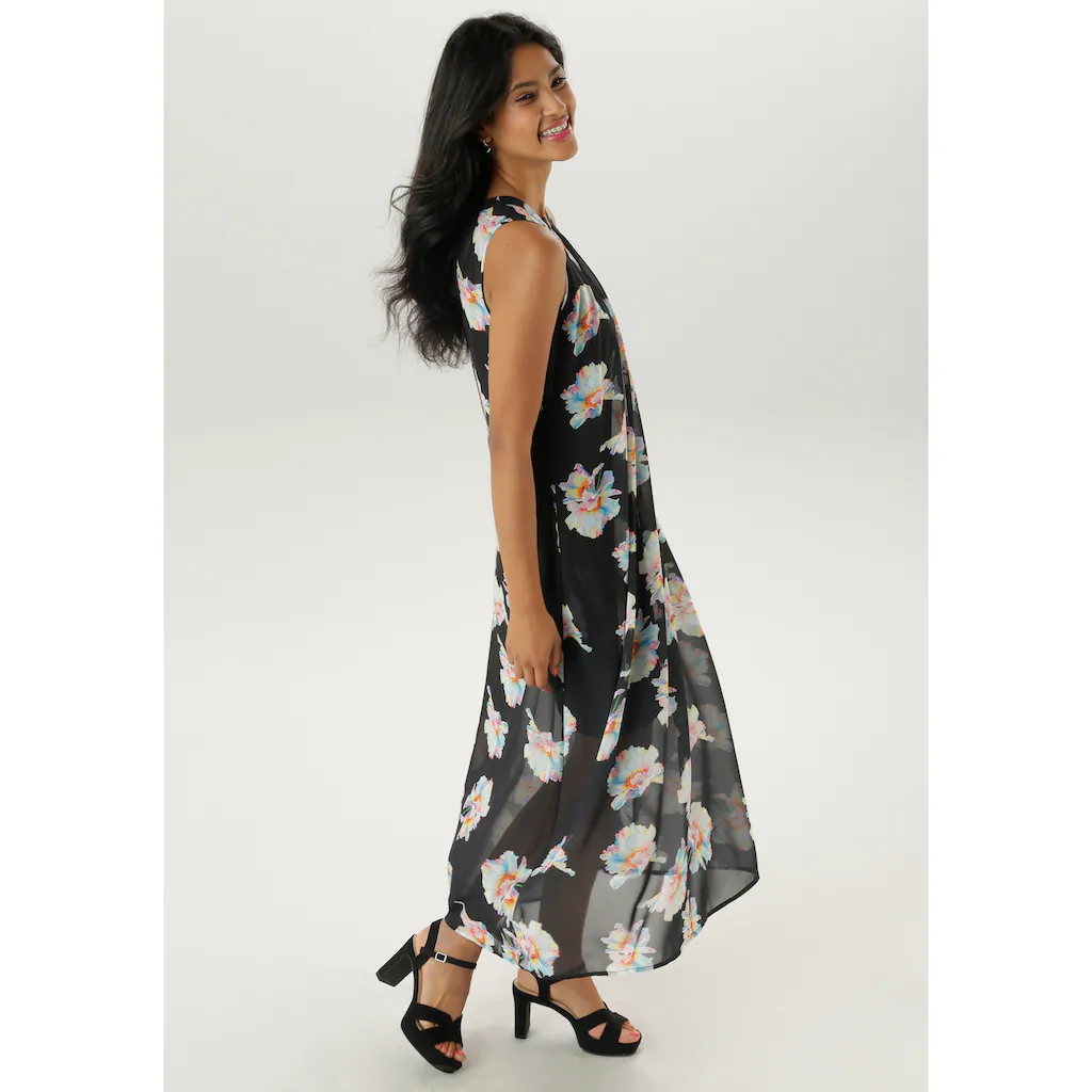 Aniston SELECTED Chiffonkleid Mit Herausnehmbaren Jersey-Unterkleid - NEUE KOLLEKTION