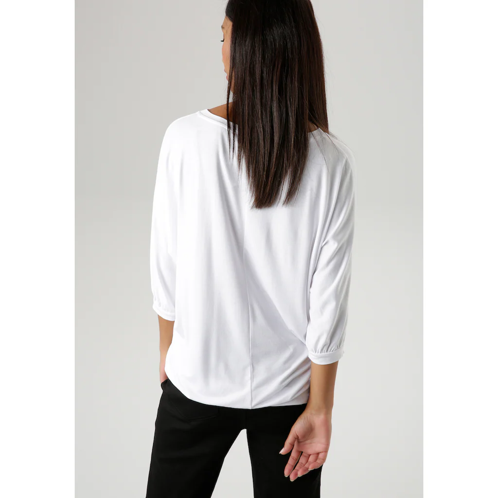 Aniston SELECTED Fledermausshirt Mit Abstraktem Gesichtsdruck