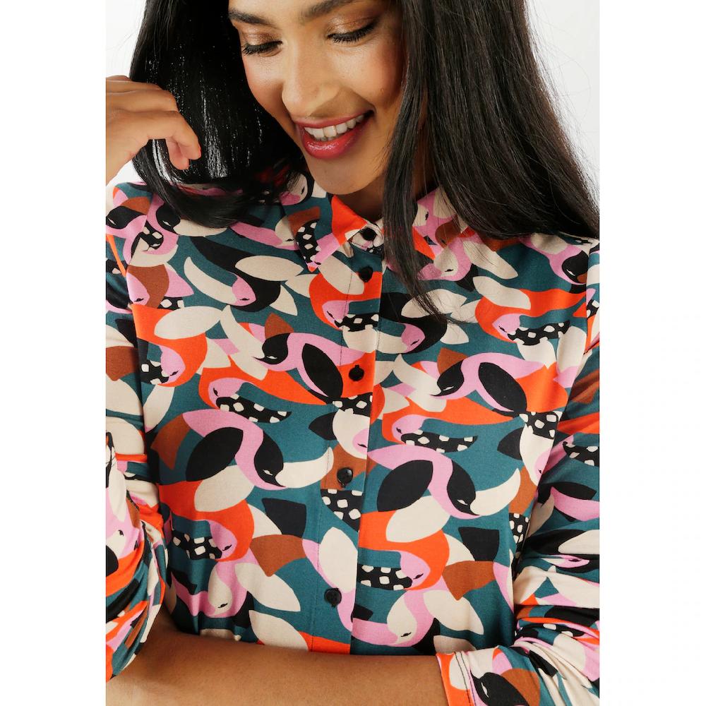 Aniston SELECTED Hemdbluse Mit Fantasievollem Alloverdruck - NEUE KOLLEKTION