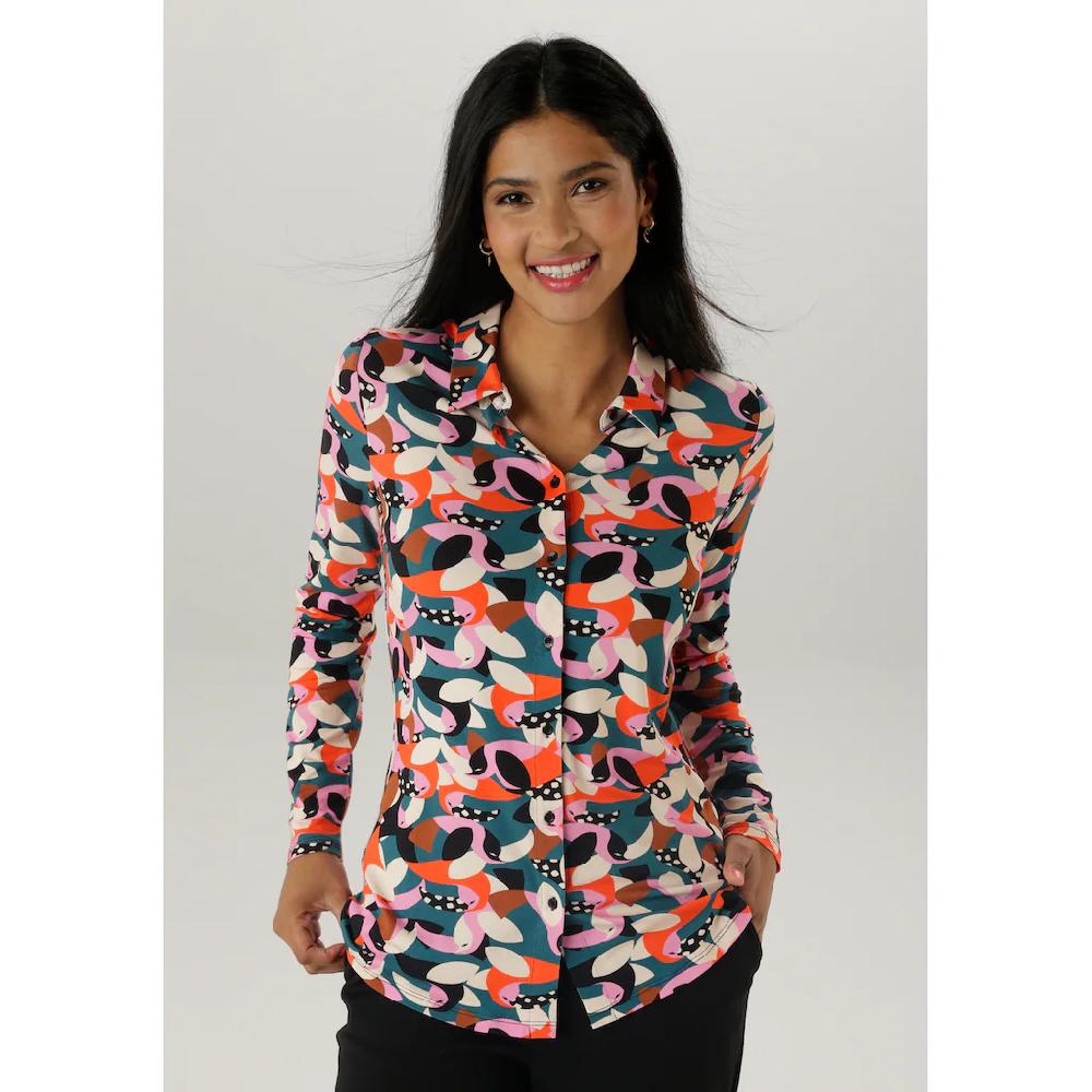 Aniston SELECTED Hemdbluse mit fantasievollem Alloverdruck - NEUE KOLLEKTION