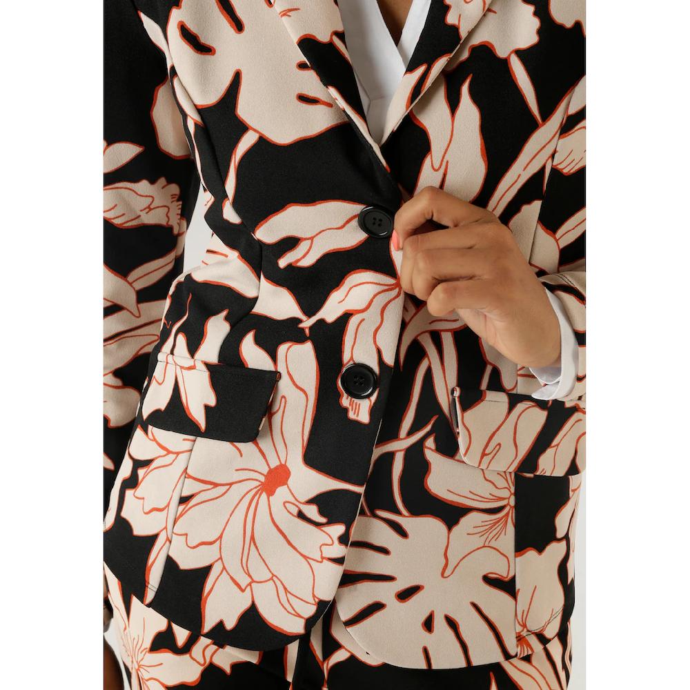 Aniston SELECTED Jerseyblazer Mit Großflächigem Und Abstraktem Blumenmuster - NEUE KOLLEKTION