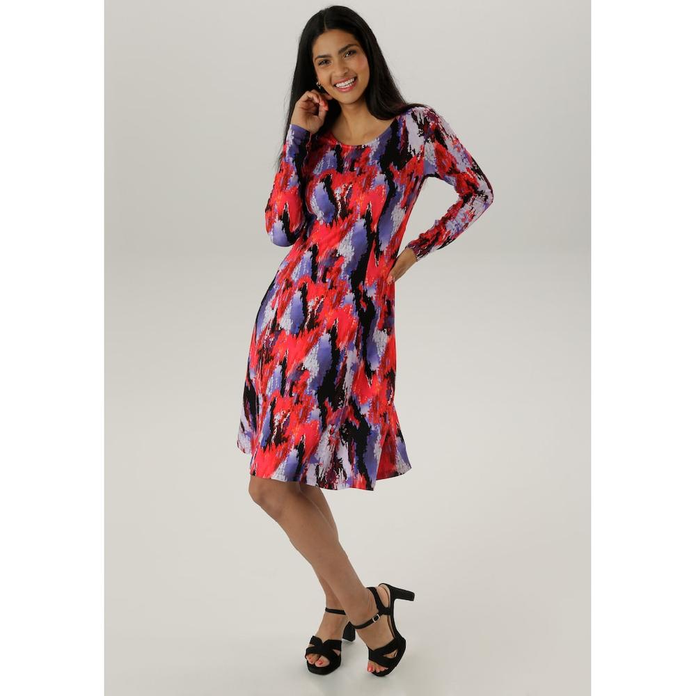 Aniston SELECTED Jerseykleid Im Modernen Und Abstrakten Farbverlauf - NEUE KOLLEKTION