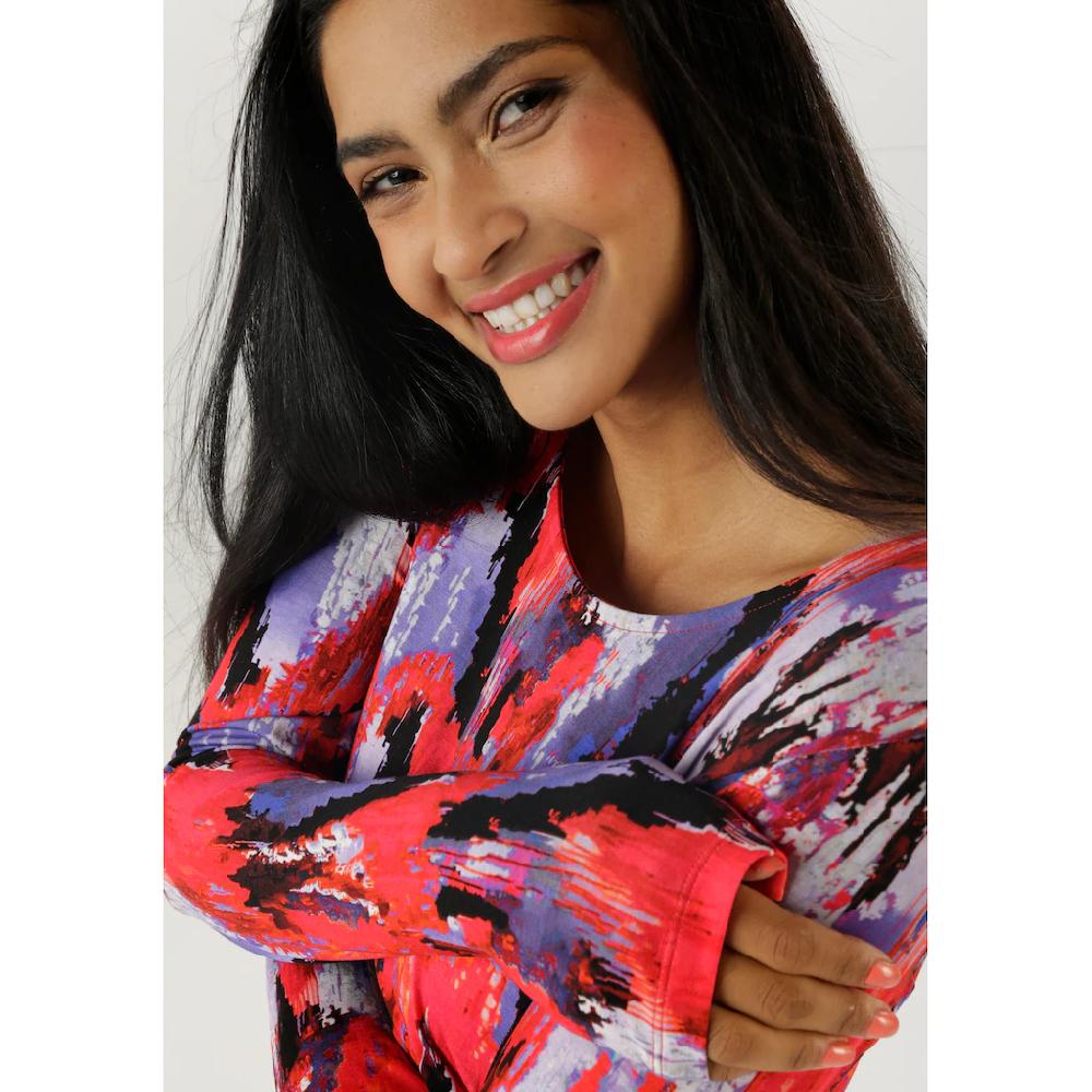 Aniston SELECTED Jerseykleid Im Modernen Und Abstrakten Farbverlauf - NEUE KOLLEKTION