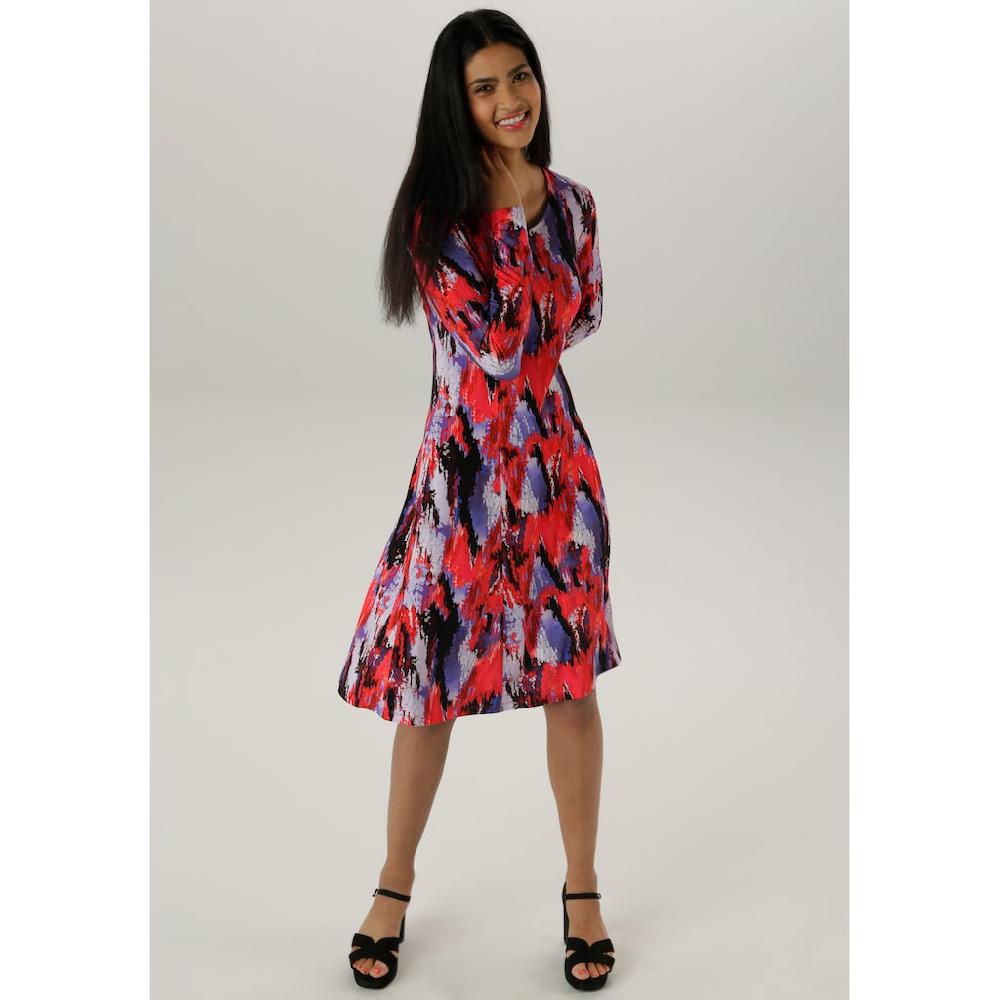 Aniston SELECTED Jerseykleid im modernen und abstrakten Farbverlauf - NEUE KOLLEKTION