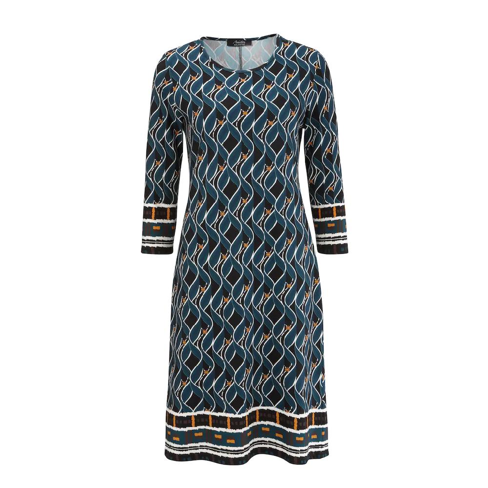 Aniston SELECTED Jerseykleid Im Retro-Dessin