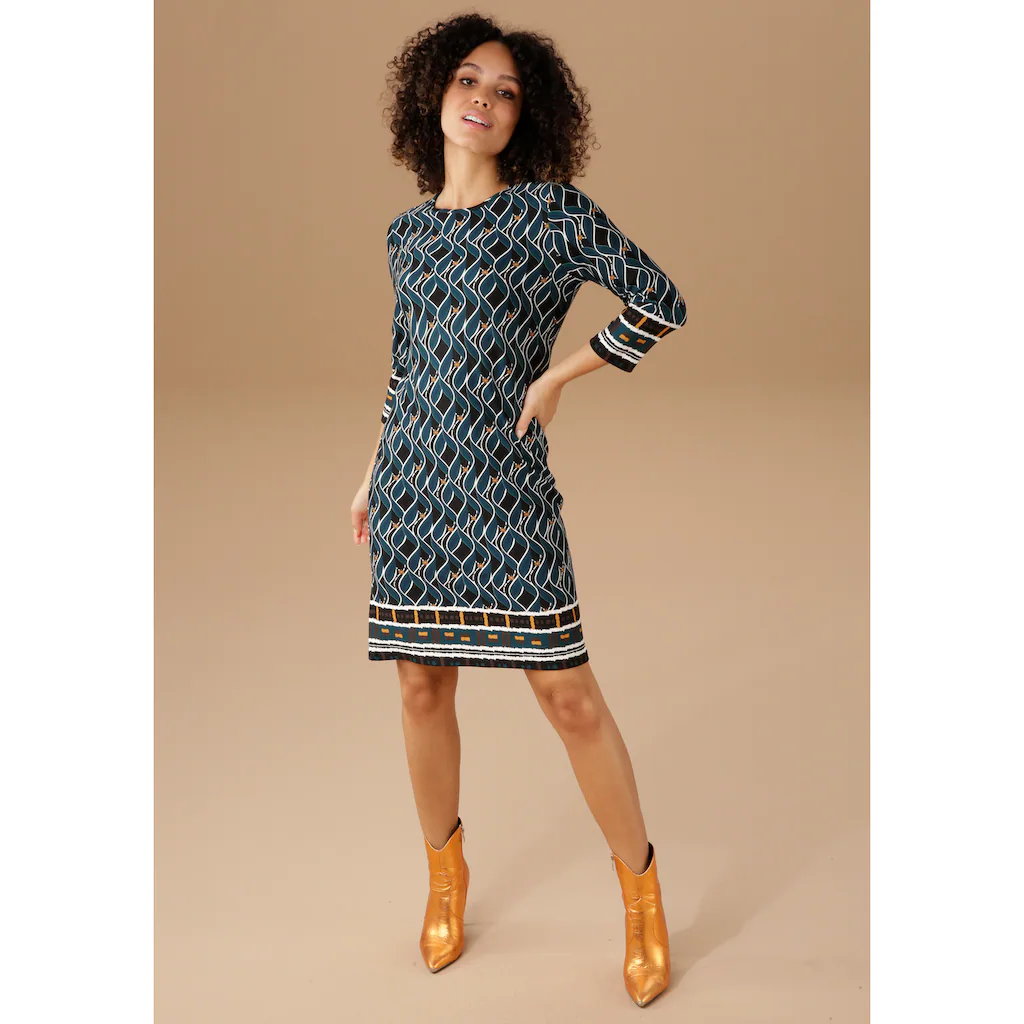 Aniston SELECTED Jerseykleid im Retro-Dessin