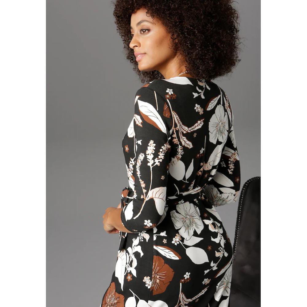 Aniston SELECTED Jerseykleid In Femininer Wickel-Optik