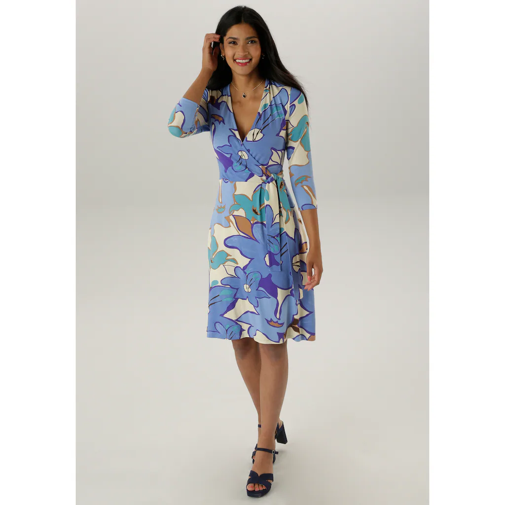 Aniston SELECTED Jerseykleid in femininer Wickel-Optik - NEUE KOLLEKTION