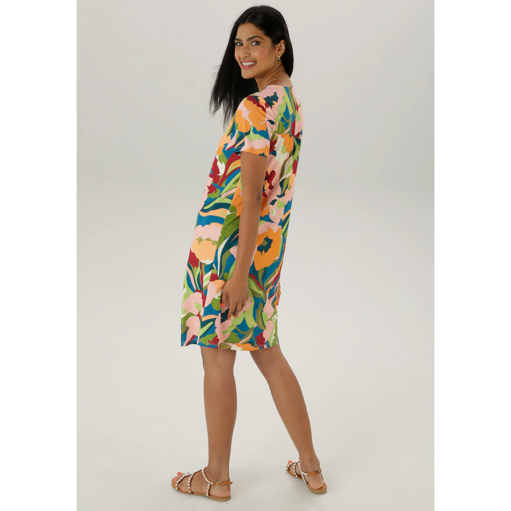 Aniston SELECTED Jerseykleid In Leichte A-Linien-Form - NEUE KOLLEKTION