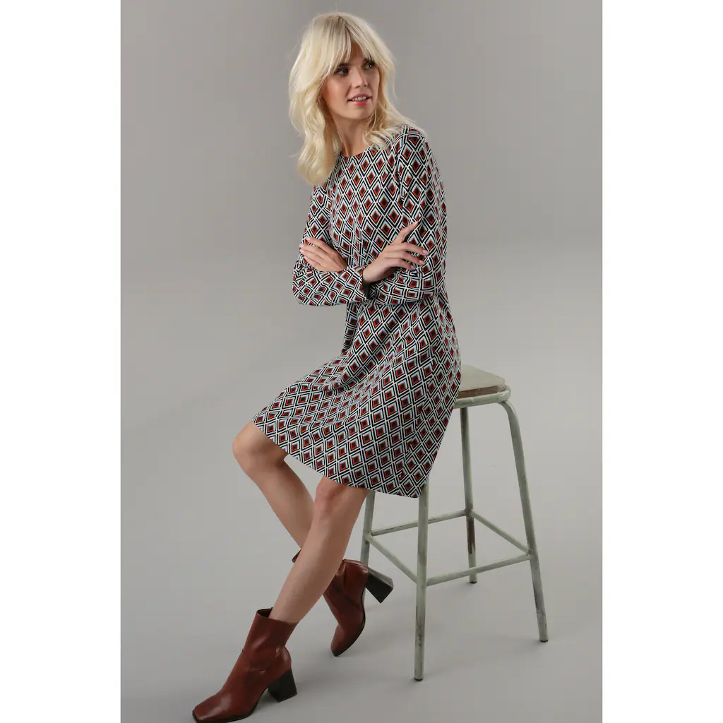 Aniston SELECTED Jerseykleid In Leichter A-Linien-Form