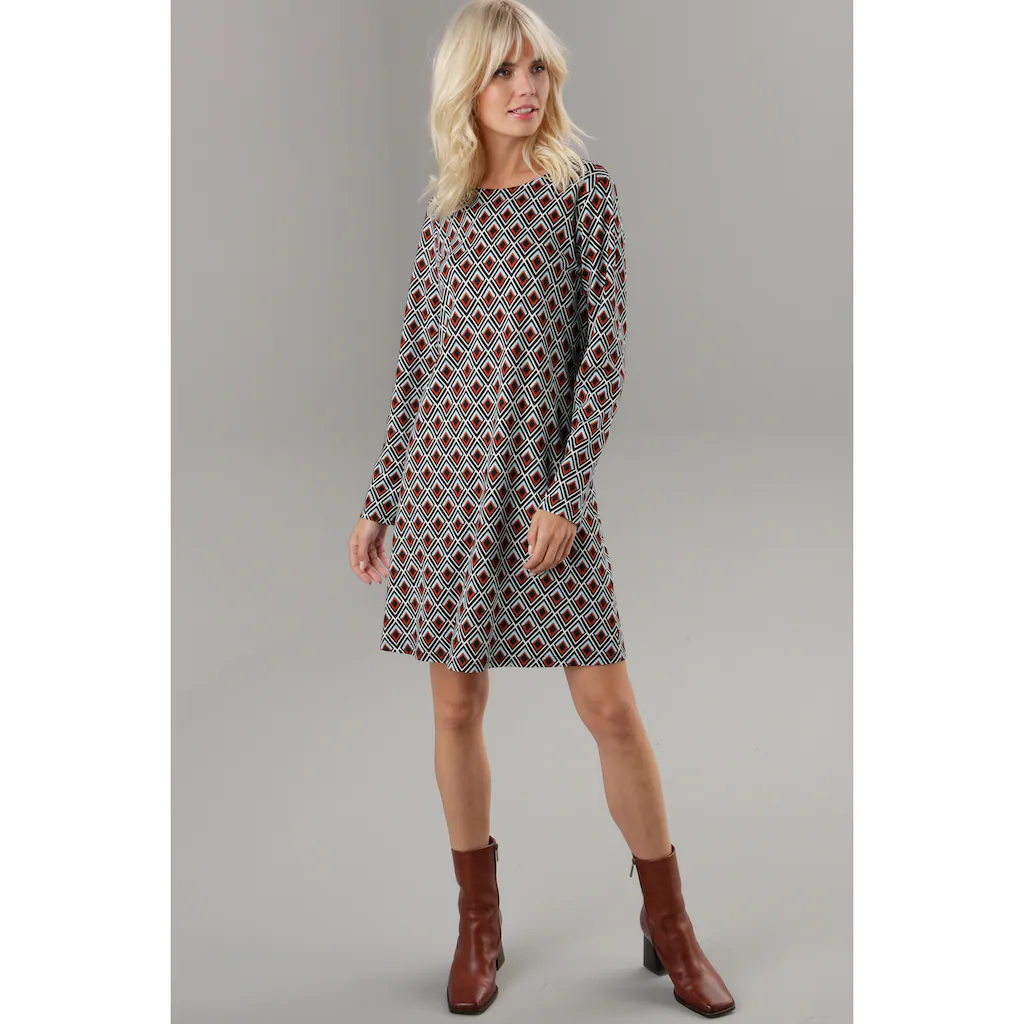 Aniston SELECTED Jerseykleid in leichter A-Linien-Form