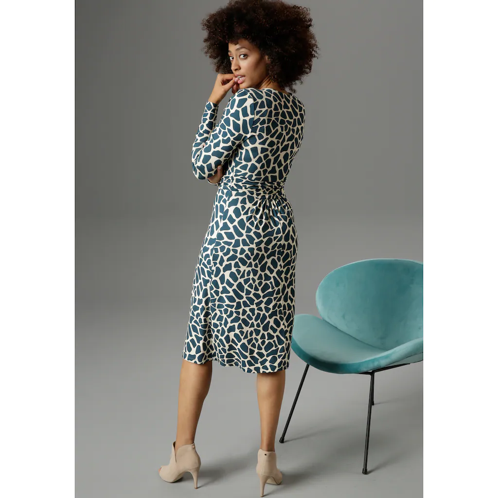 Aniston SELECTED Jerseykleid Mit Farbigem Animal-print
