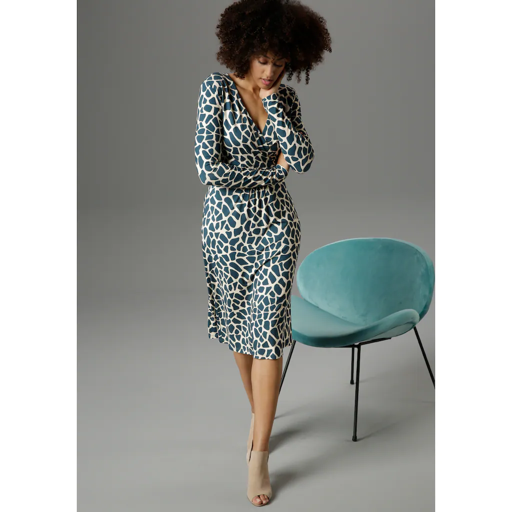 Aniston SELECTED Jerseykleid Mit Farbigem Animal-print