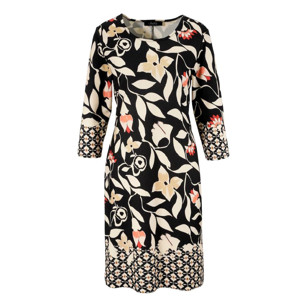 Aniston SELECTED Jerseykleid Mit Gemusterten Bordüren