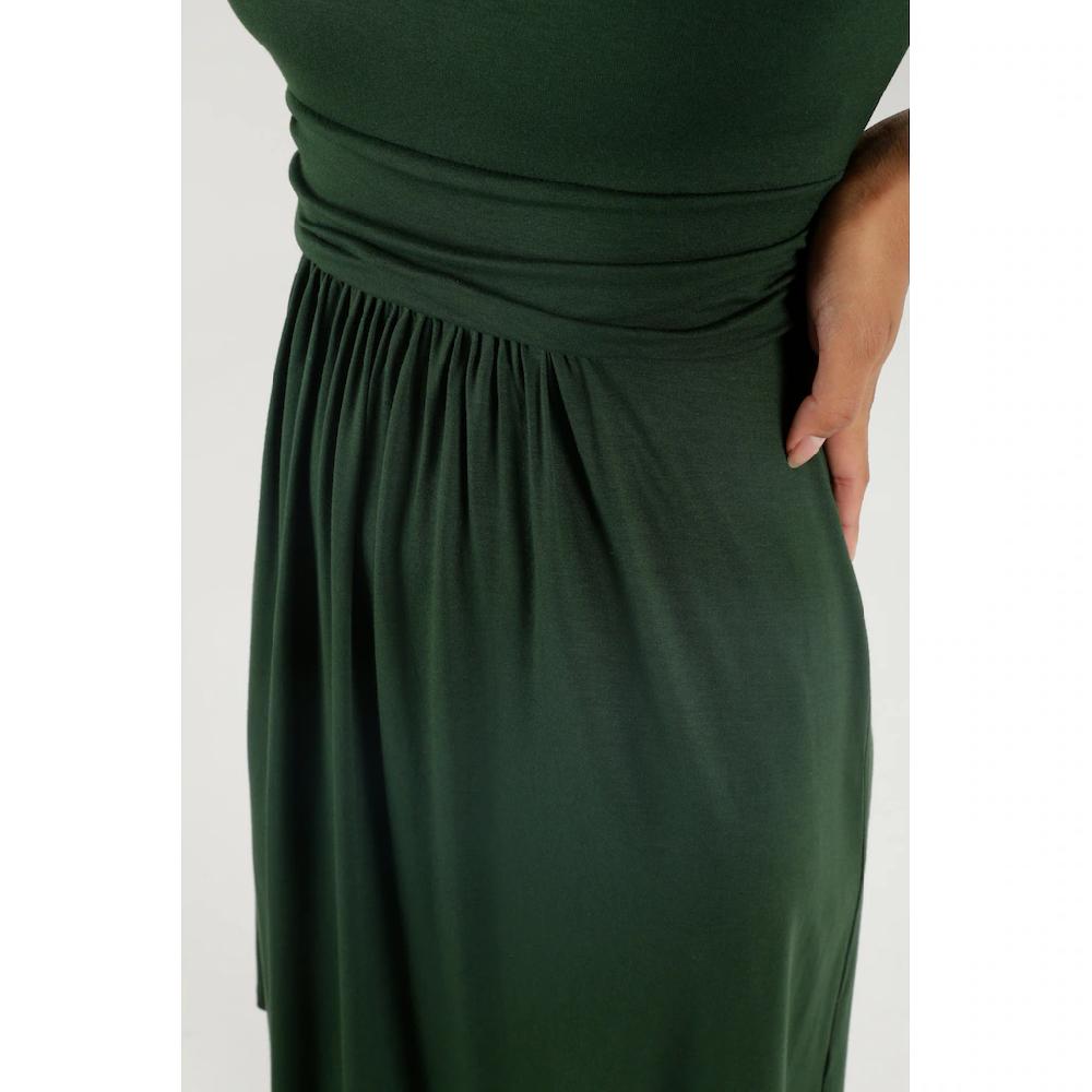 Aniston SELECTED Jerseykleid Mit Gerafftem Taillenbund; Unifarben