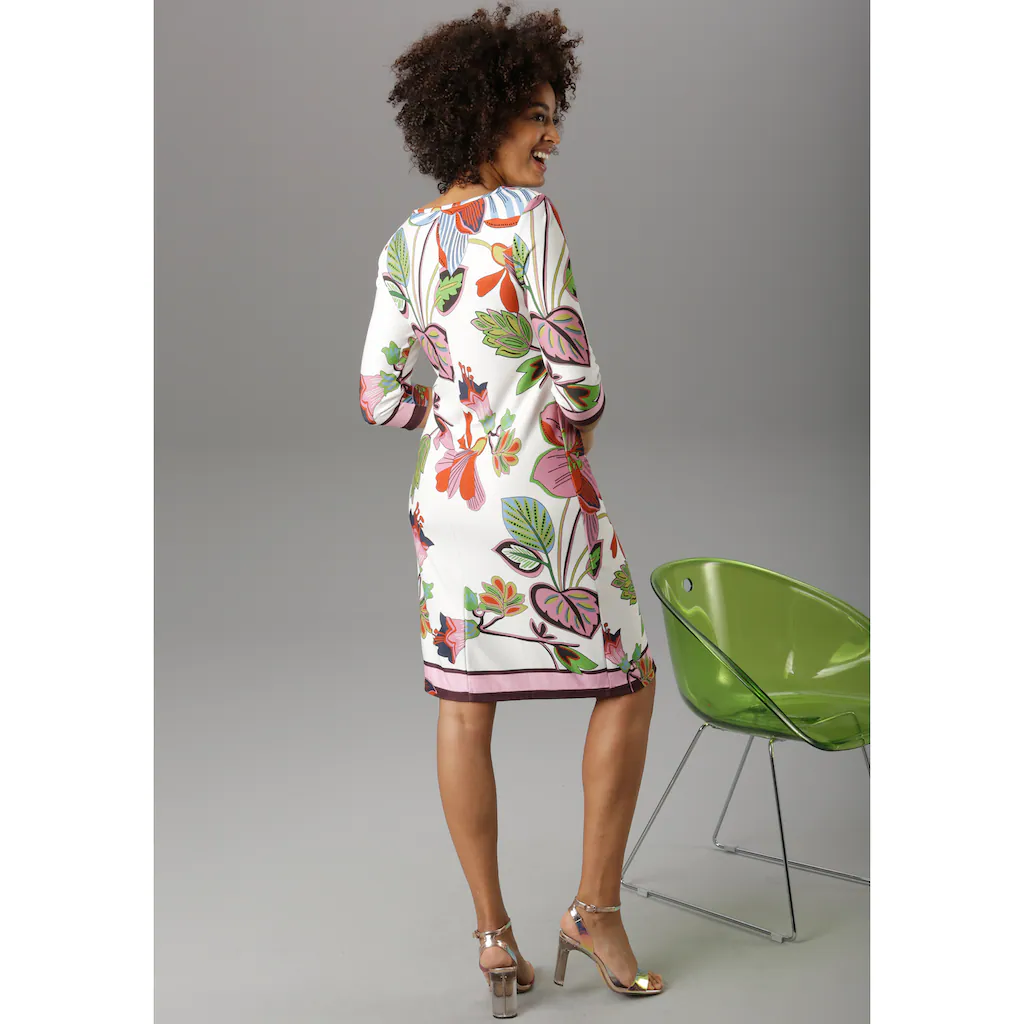 Aniston SELECTED Jerseykleid Mit Gestreiften Abschlüssen