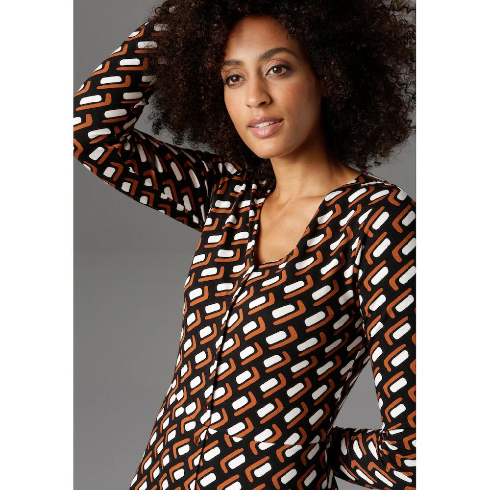 Aniston SELECTED Jerseykleid Mit Knopfleiste