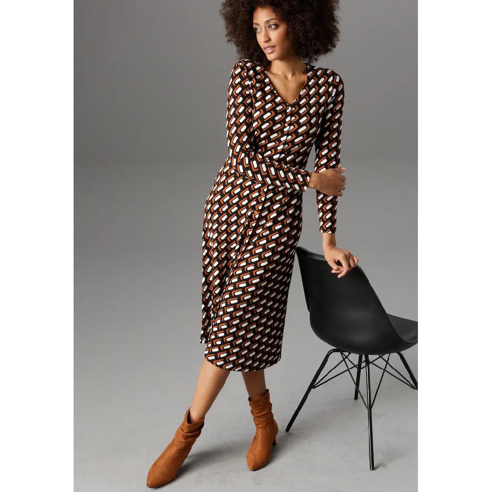 Aniston SELECTED Jerseykleid Mit Knopfleiste