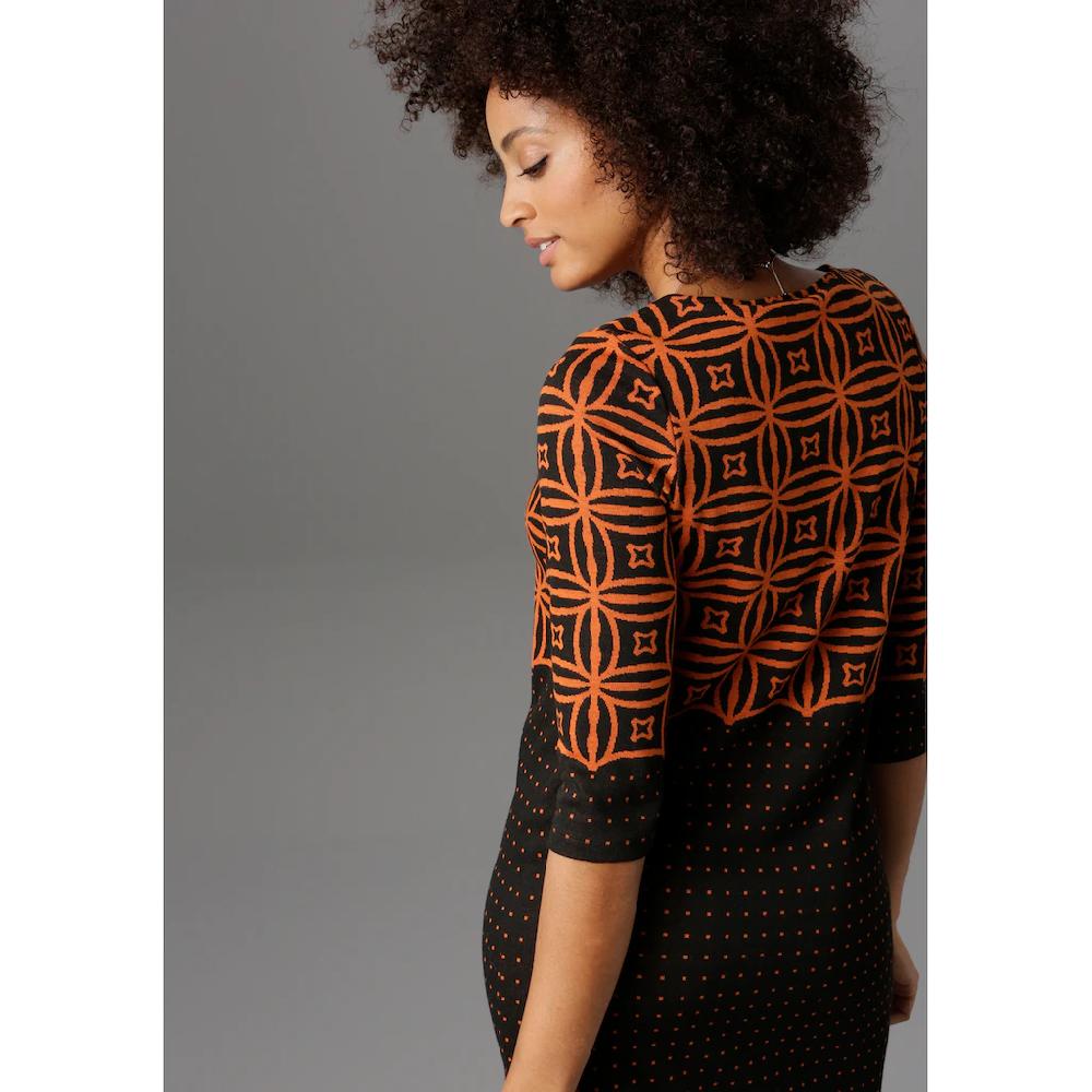 Aniston SELECTED Jerseykleid Mit Modernem Muster- Und Punkte-Design