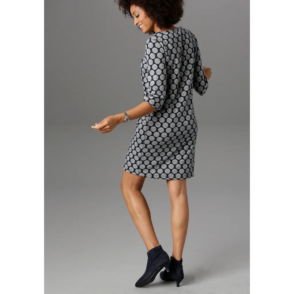 Aniston SELECTED Jerseykleid Mit Punkten & Streifen