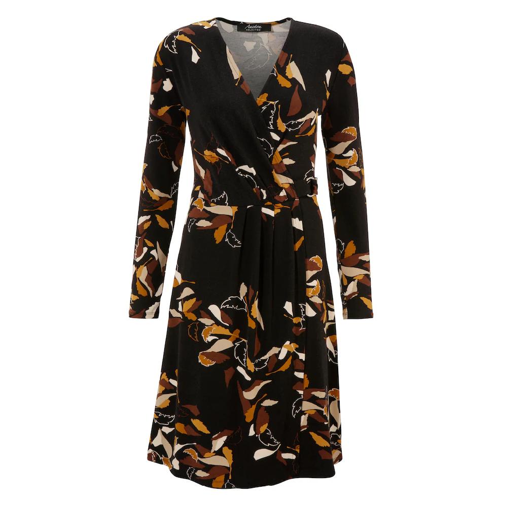 Aniston SELECTED Jerseykleid Mit Silberfarbenem Zierring Am Wickel-Ausschnitt