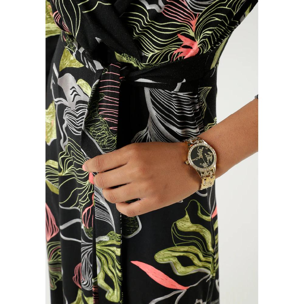 Aniston SELECTED Jerseykleid Mit V-Ausschnitt In Wickeloptik Und Bindedetail - NEUE KOLLEKTION