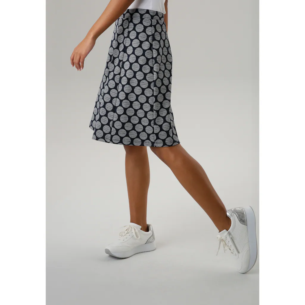 Aniston SELECTED Jerseyrock Mit Gestreiften Punkten