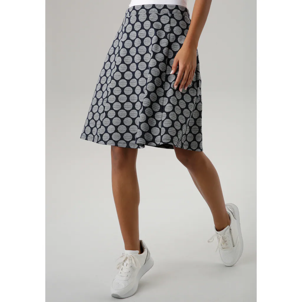 Aniston SELECTED Jerseyrock mit gestreiften Punkten