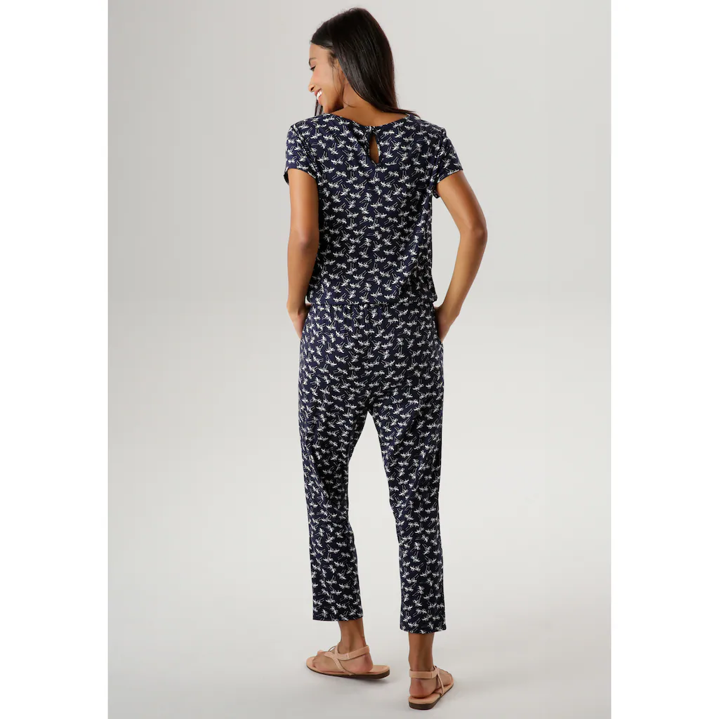 Aniston SELECTED Jumpsuit Mit Palmen Bedruckt