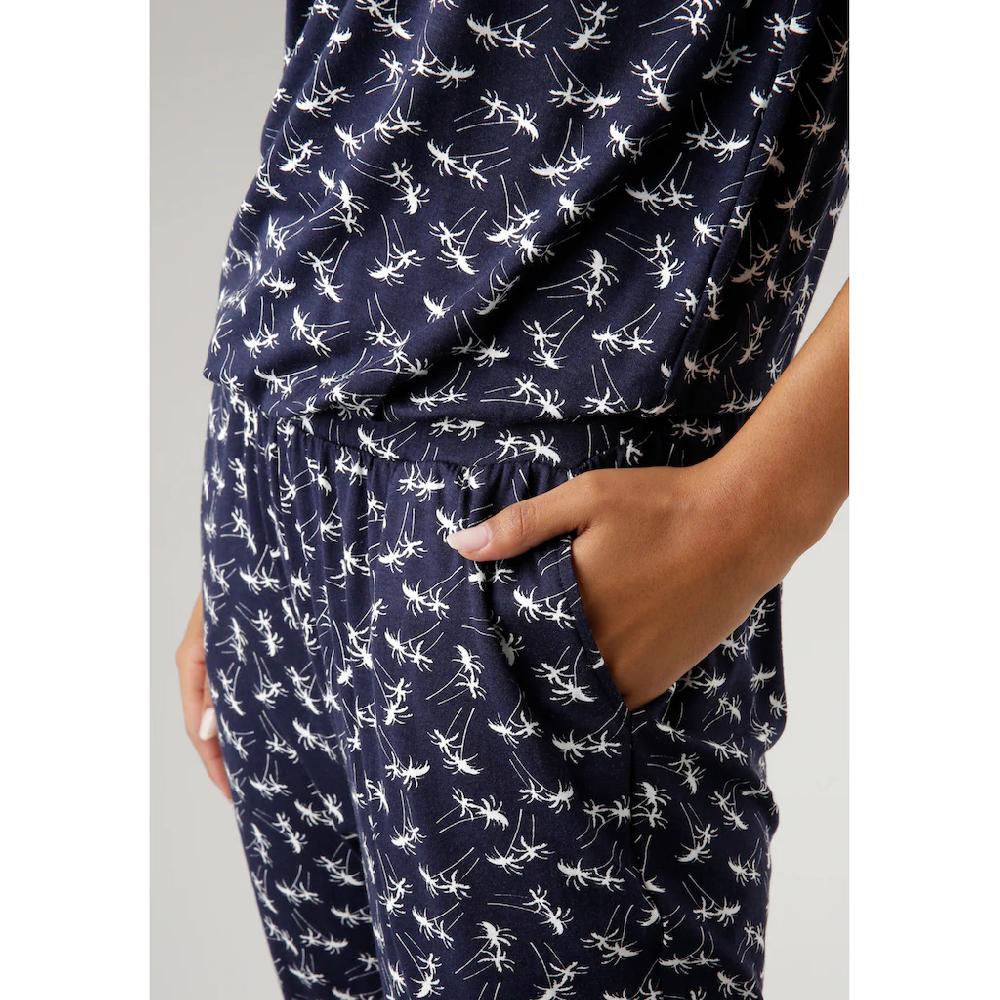 Aniston SELECTED Jumpsuit Mit Palmen Bedruckt