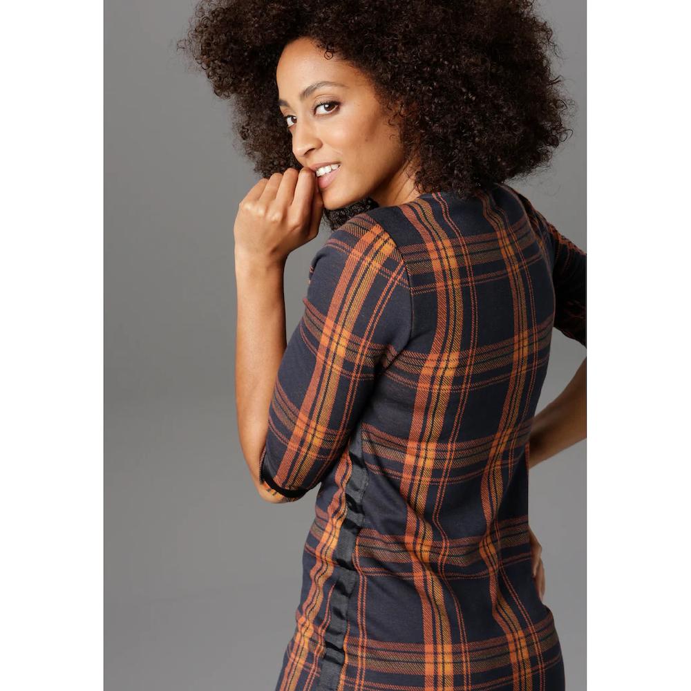 Aniston SELECTED Karokleid Mit Galonstreifen