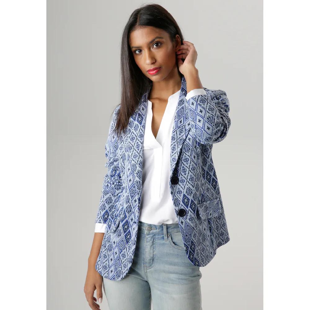 Aniston SELECTED Kurzblazer Aus Strukturiertem Jacquard