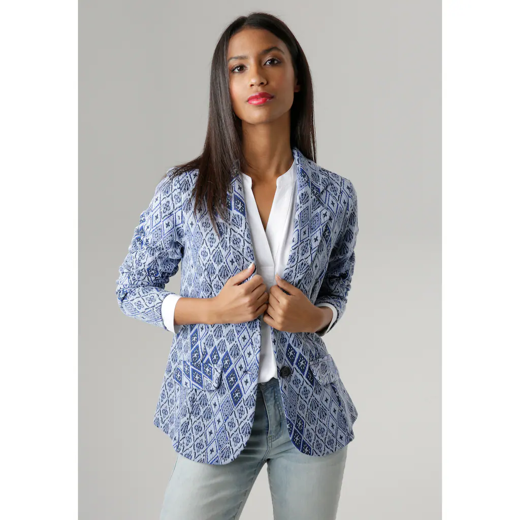 Aniston SELECTED Kurzblazer aus strukturiertem Jacquard