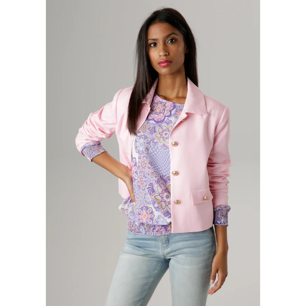 Aniston SELECTED Kurzblazer Mit Rosegoldfarbenen Knöpfen