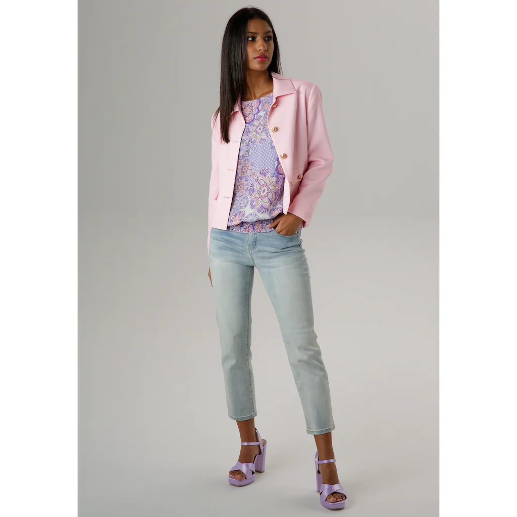 Aniston SELECTED Kurzblazer Mit Rosegoldfarbenen Knöpfen