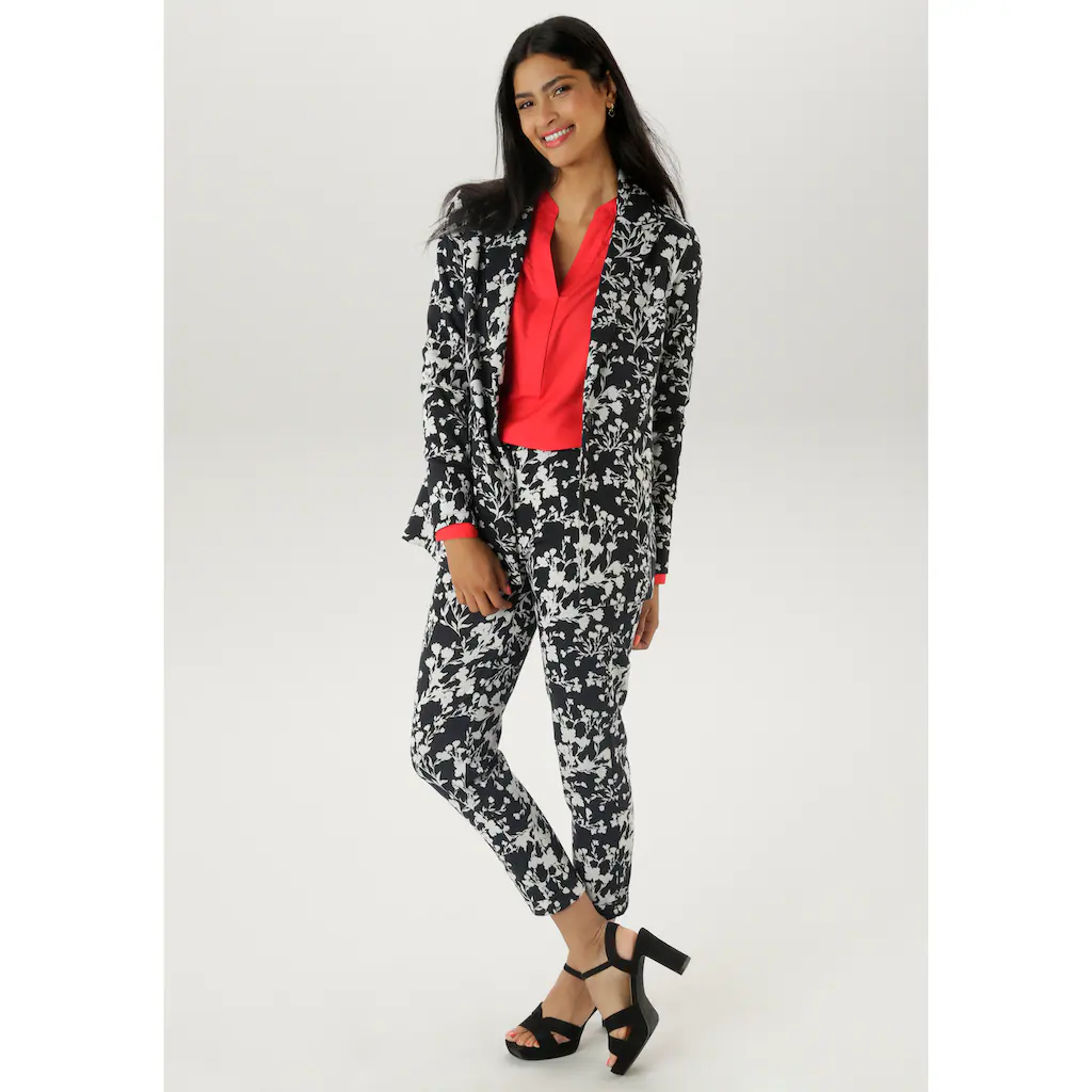 Aniston SELECTED Longblazer Mit Abstrakter Floraler Musterung - NEUE KOLLEKTION