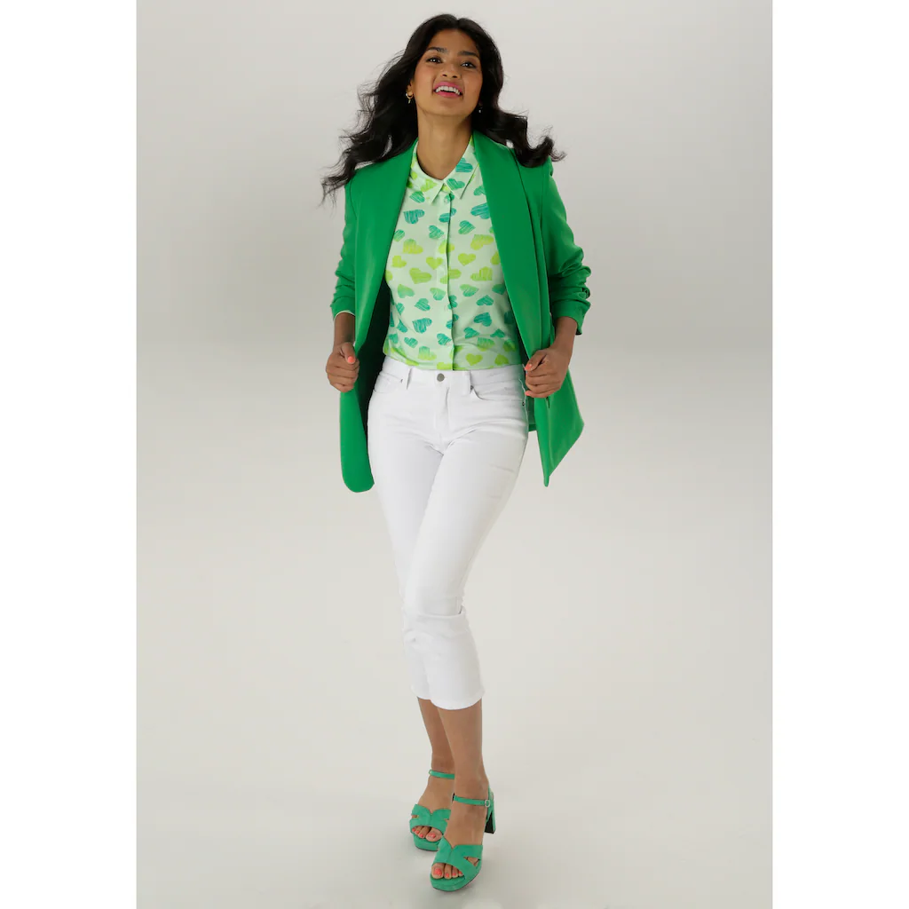 Aniston SELECTED Longblazer Mit Modischem Reverskragen Und Gerafften Ärmeln - NEUE KOLLEKTION