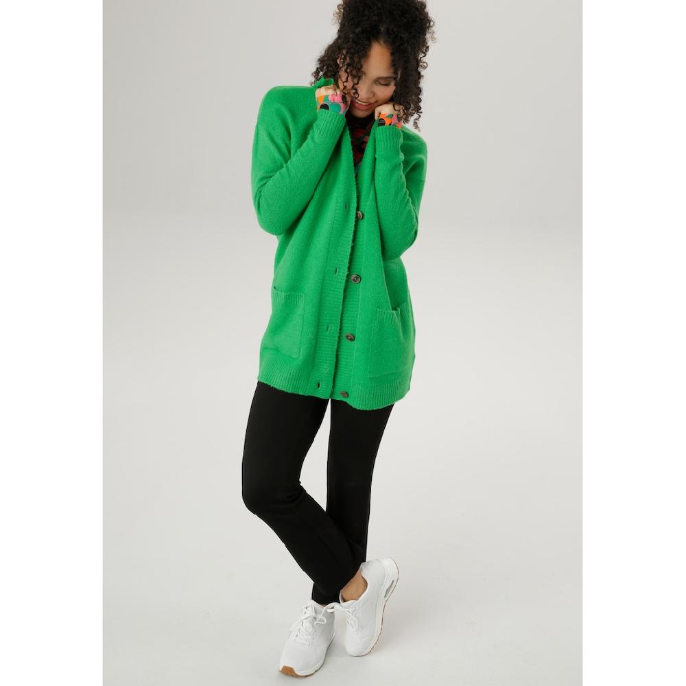 Aniston SELECTED Longstrickjacke Mit Aufgesetzen Taschen