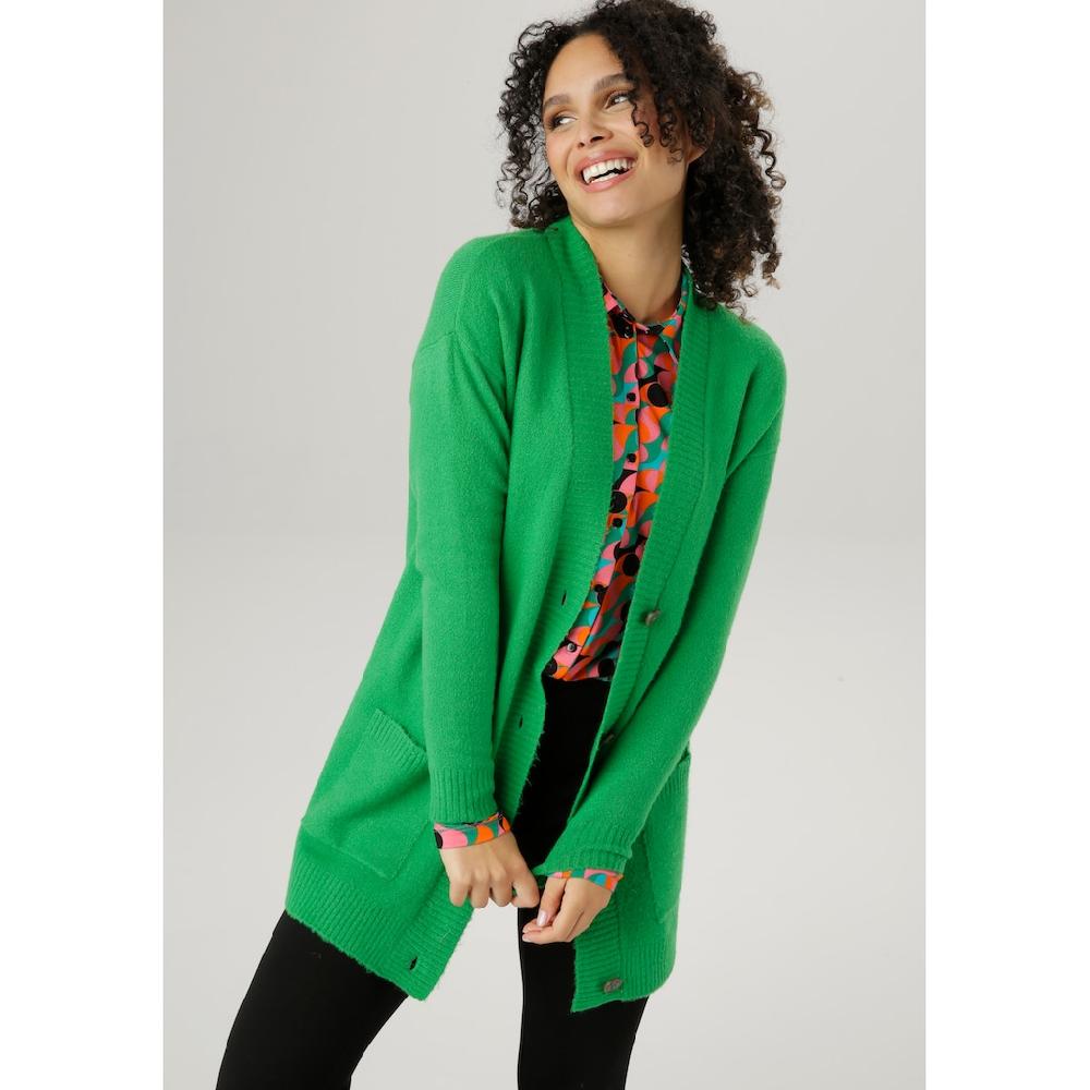 Aniston SELECTED Longstrickjacke mit aufgesetzen Taschen