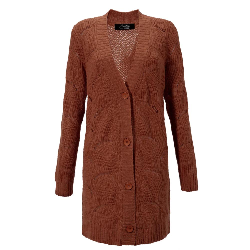 Aniston SELECTED Longstrickjacke Mit Lochstrick-Muster