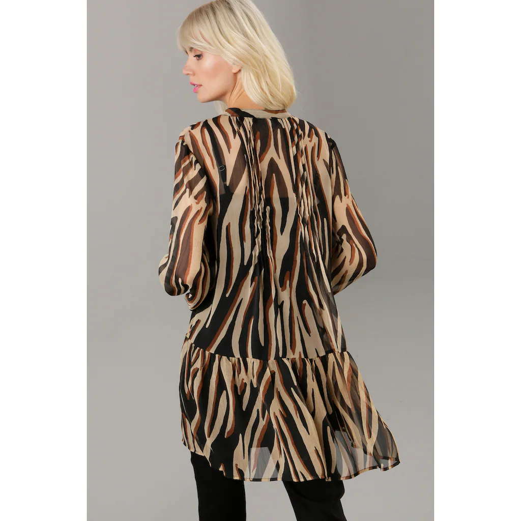 Aniston SELECTED Longtunika Mit Stoffbezogenen Knöpfen Und Biesen