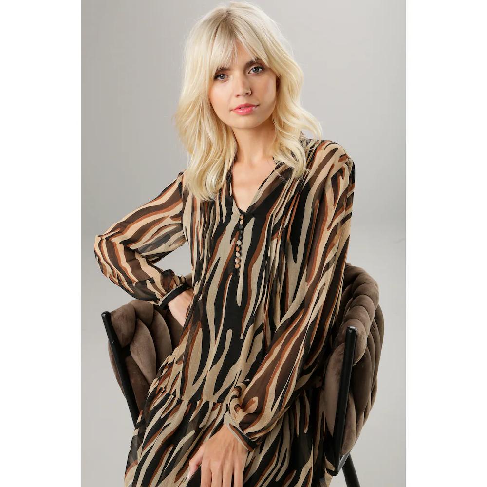 Aniston SELECTED Longtunika Mit Stoffbezogenen Knöpfen Und Biesen