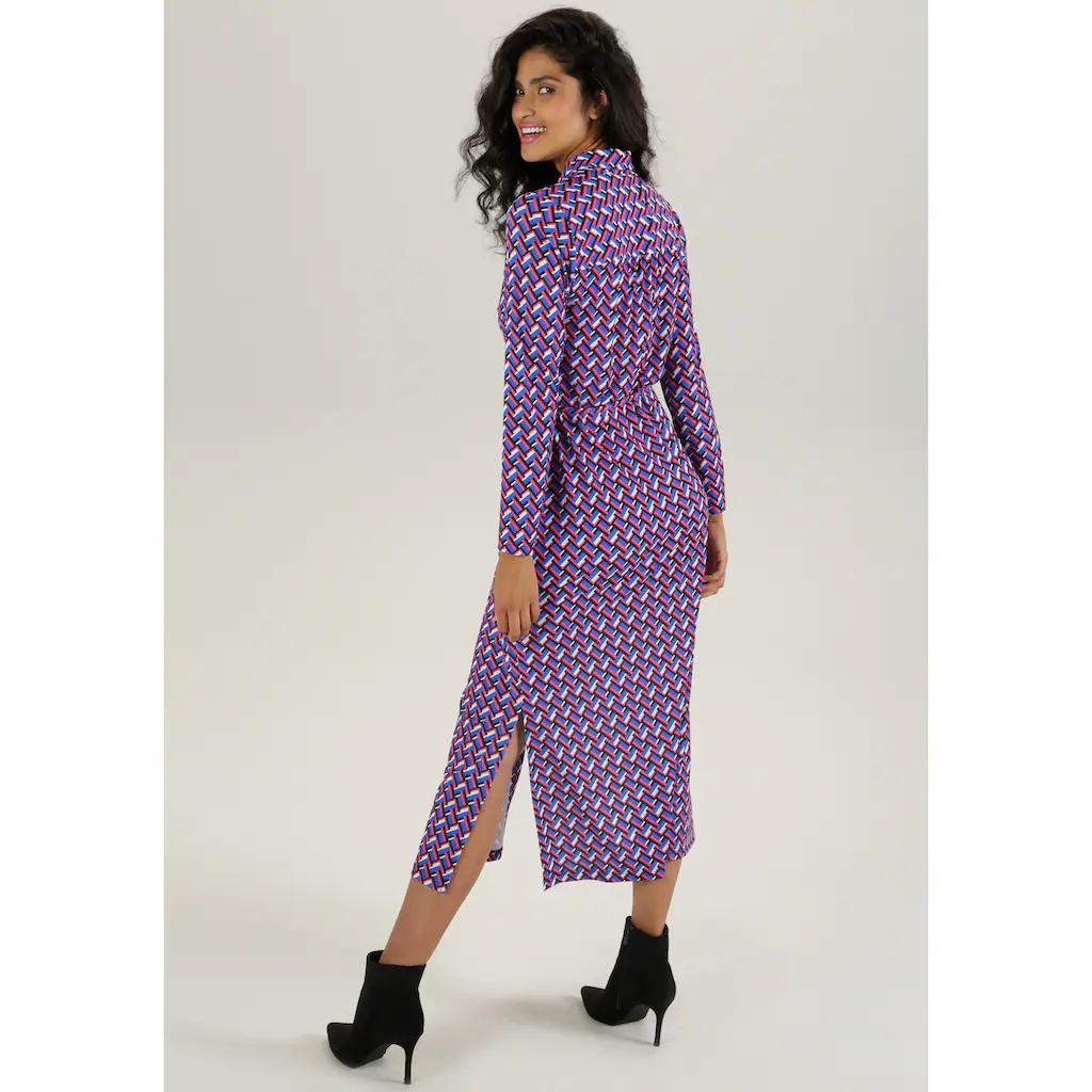 Aniston SELECTED Maxikleid (mit Abnehmbarem Bindeband) Mit Seitenschlitzen